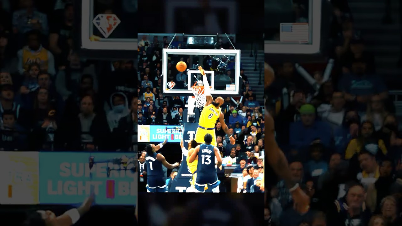 LeBron jumps TOO HIGH 😳