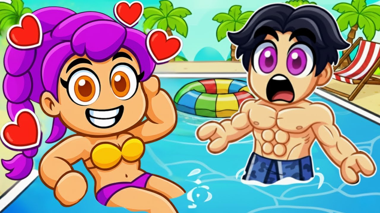 Stuck at GIRLS ONLY POOL PARTY with my CRUSH! (Kpop Demon Hunters)