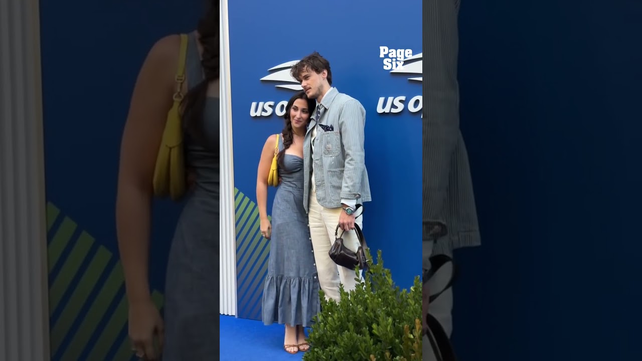 “The Summer I Turned Pretty” star Chris Briney and GF Isabel Machado attend the US Open 🎾 #shorts