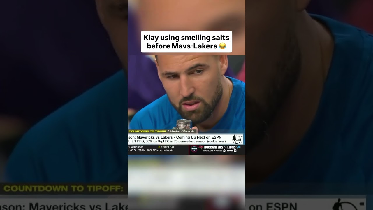 Klay Thompson Smelling Salts #nbahighlights #nba #nbavideos #shorts #espn #sports #news #basketball