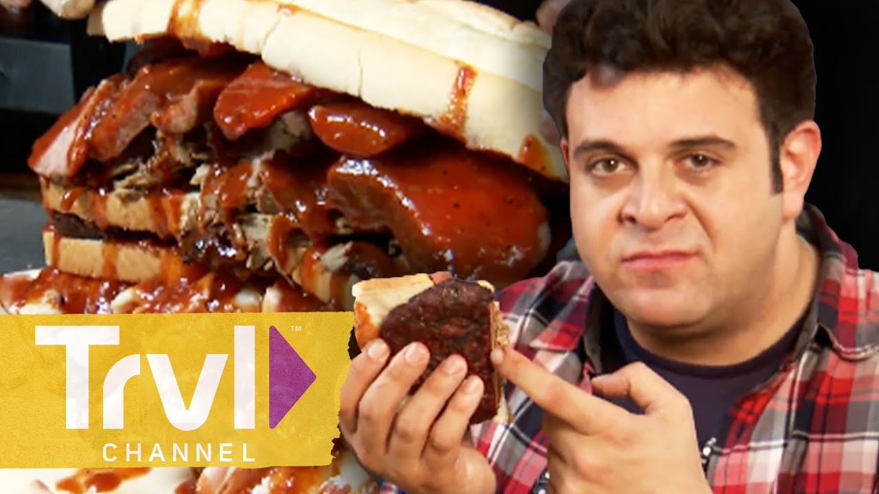 Top 10 TOUGHEST Food Challenges | Man v. Food | Travel Channel