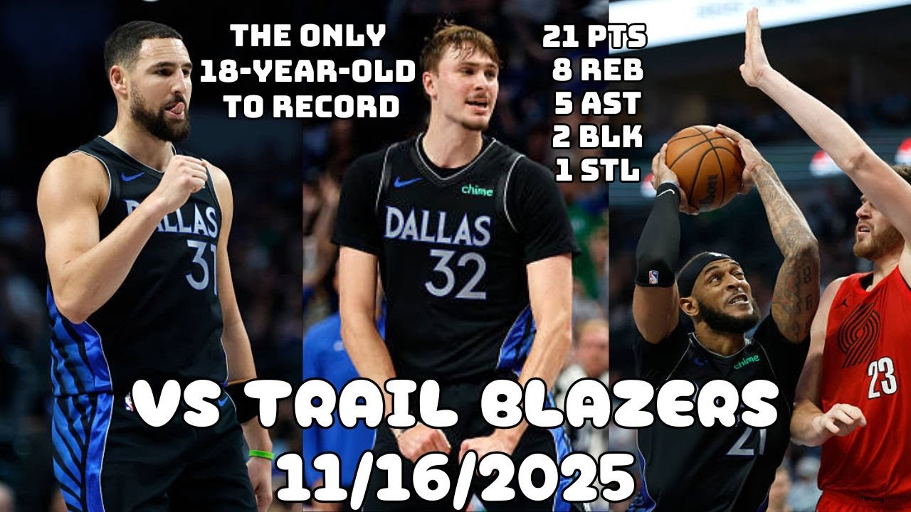 Cooper Flagg MAKES HISTORY | Dallas Mavericks Full Team Highlights vs the Trail Blazers (11/16/2025)