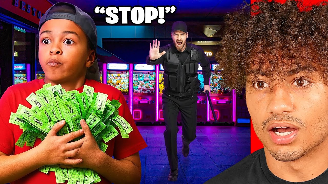 KID STEALS TICKETS AT ARCADE!