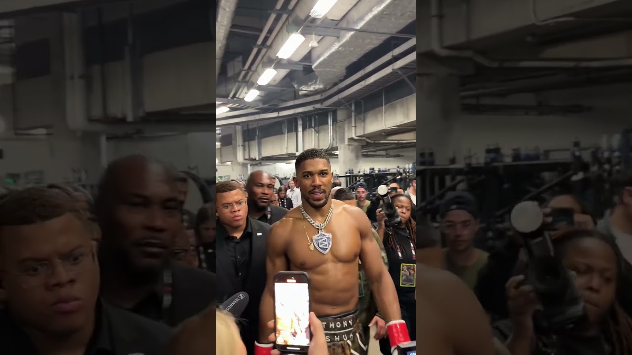 Anthony Joshua after the win 💪