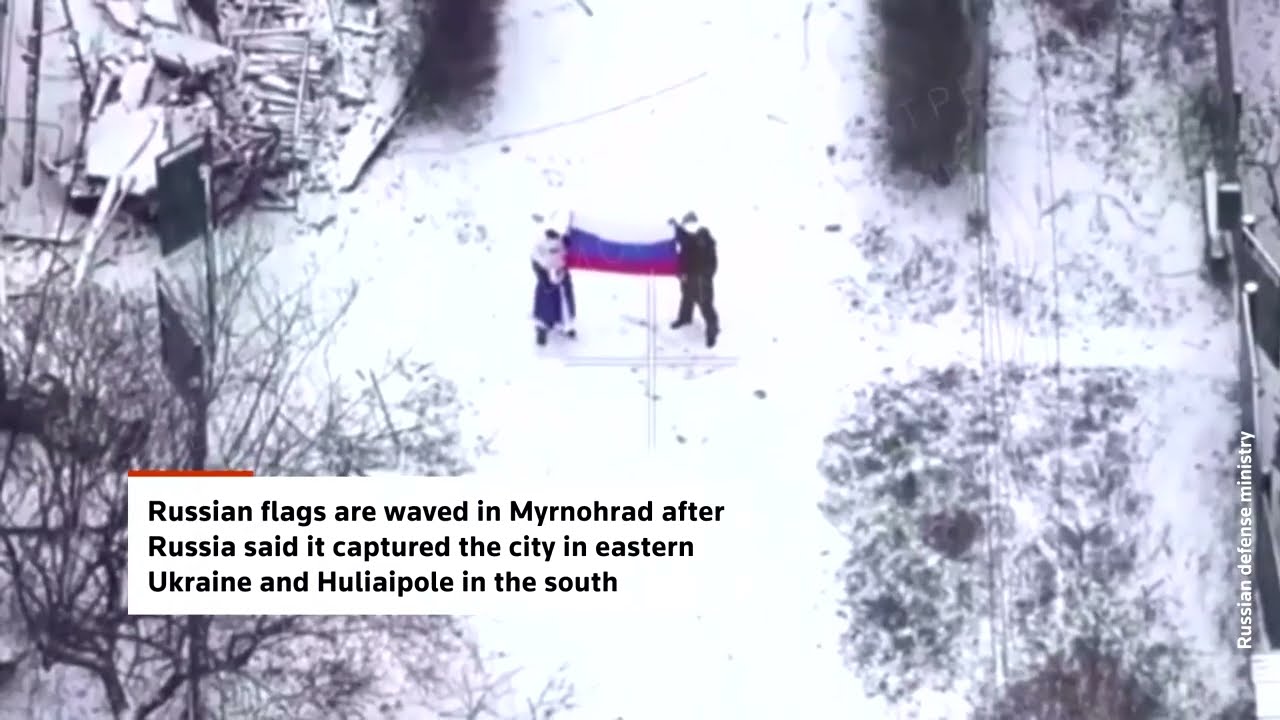 Drone footage shows Russian flags waved in Ukraine’s Myrnohrad | REUTERS