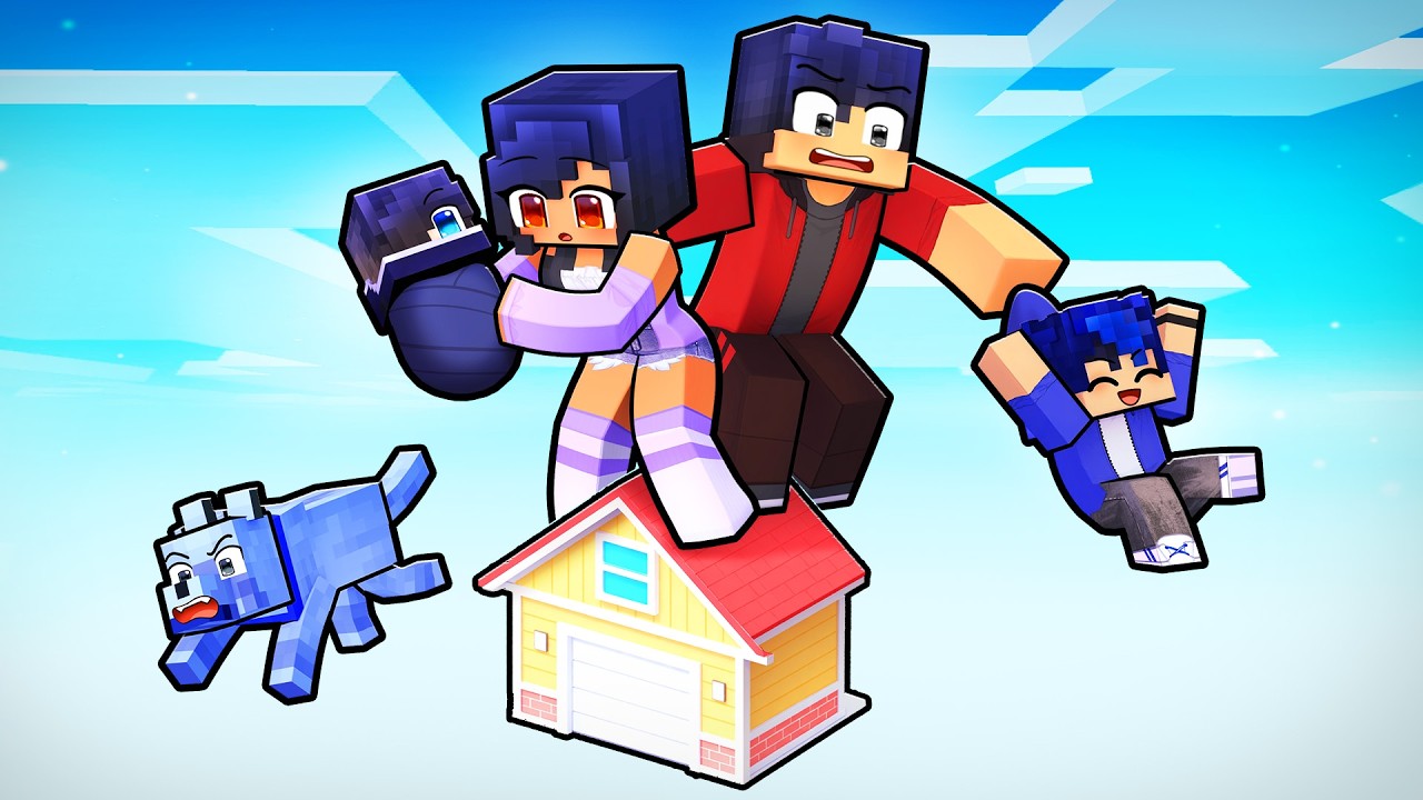 Playing as a FAMILY in ONE HOUSE in Minecraft!