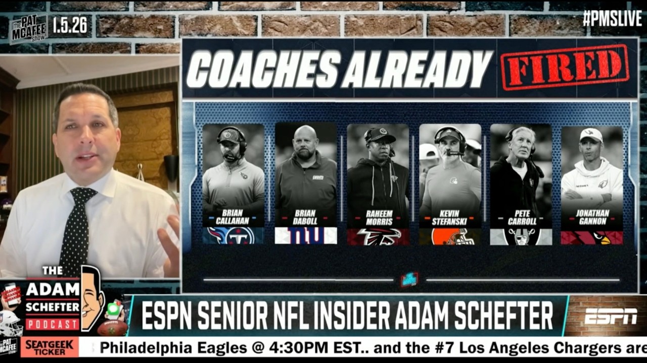 Adam Schefter breaks down latest NFL HC firings + talks John Harbaugh’s future | The Pat McAfee Show