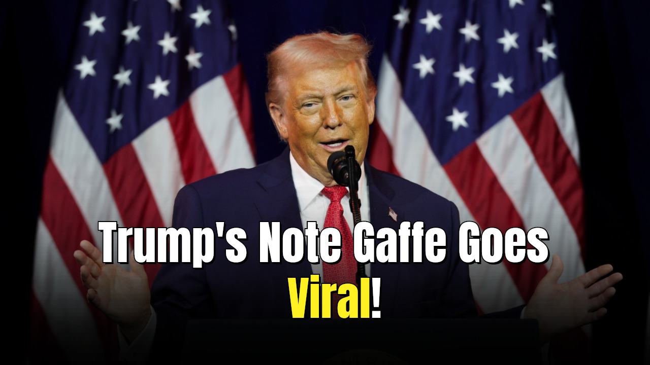 ‘Senile’ Donald Trump Trolled for Reading Private Note From Marco Rubio During Press Conference: ‘Idiot’