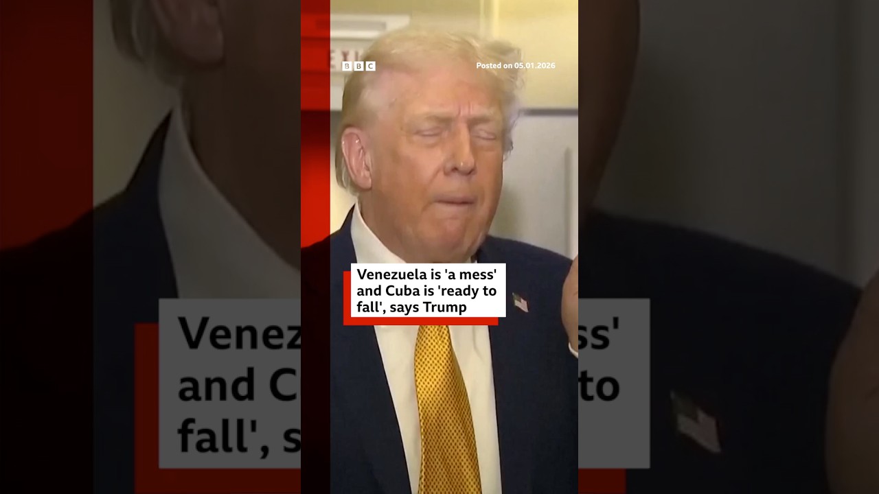Venezuela is ‘a mess’ and Cuba is ready to fall, Trump says. #venezuela #BBCNewa
