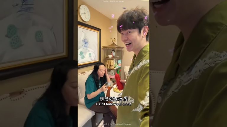 He is trying to prank his mum but unexpectedly 😲