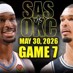 San Antonio Spurs vs Oklahoma City Thunder Full Game 7 Highlights – May 30, 2026 | NBA WCF