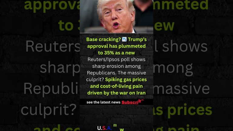 Trump Polls Slump To 35% Low 📉 #shorts #USA #NEWS