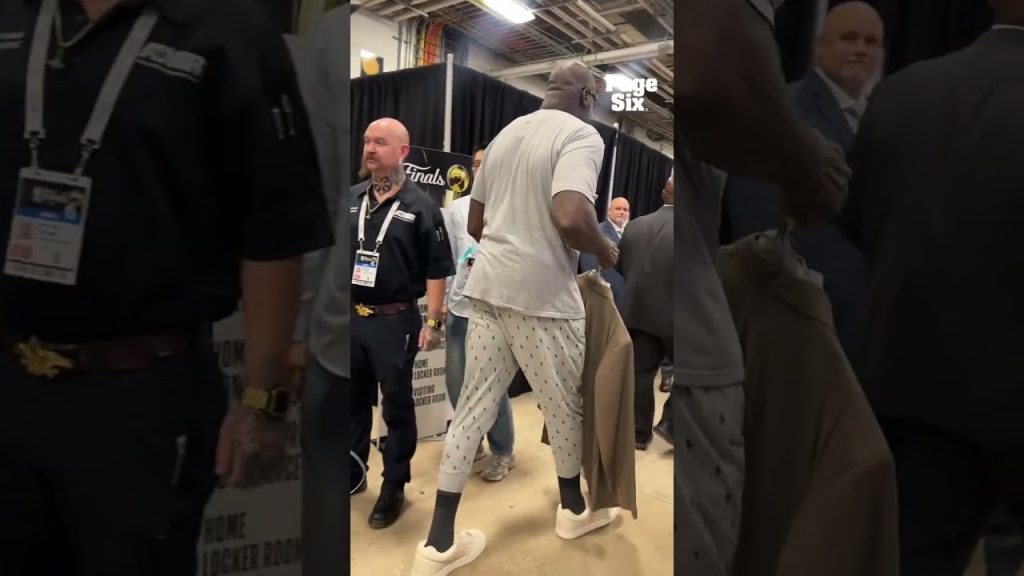 Another pajama arrival for Shaq at Knicks vs Spurs Game 5 of the NBA Finals  2026 #shorts