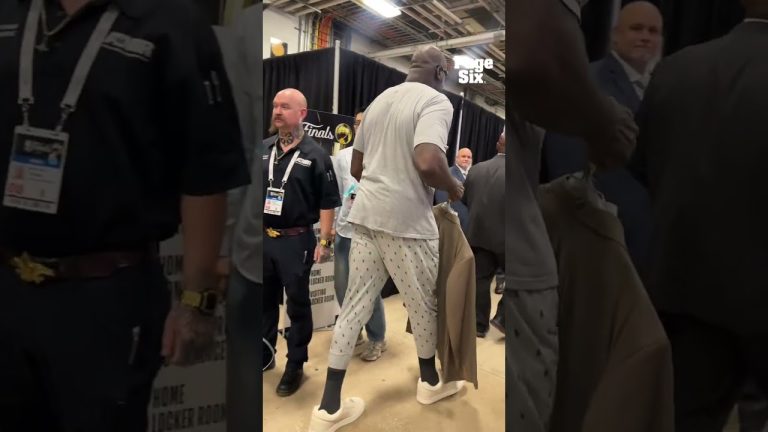 Another pajama arrival for Shaq at Knicks vs Spurs Game 5 of the NBA Finals  2026 #shorts