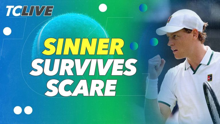 Jannik Sinner Overcomes Bloodied Shoe in Five Set 1st Round Win | 2026 Wimbleodn