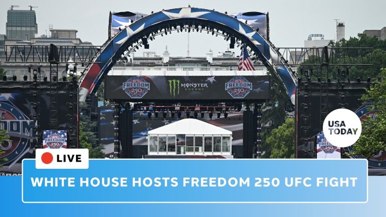 Live: Trump White House hosts UFC Freedom 250 fight on president’s birthday in Washington, DC