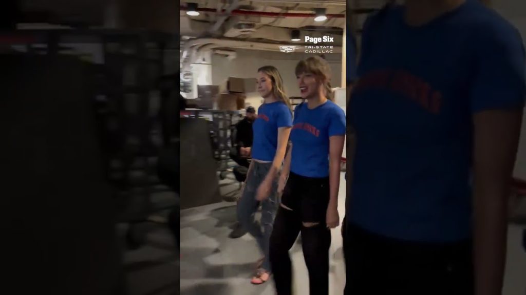 Taylor Swift, Alana Haim & Este Haim wore matching Knicks shirts to Game 4 of the NBA Finals #shorts
