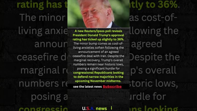 Trump’s Approval Ticks Up! Can The Iran Ceasefire Save The Midterms? #shorts #USA #NEWS
