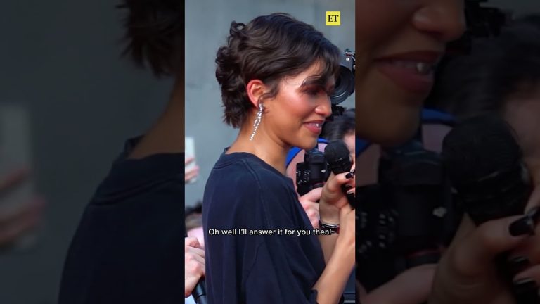 #zendaya helps #tomholland  out at #paris  #spiderman event