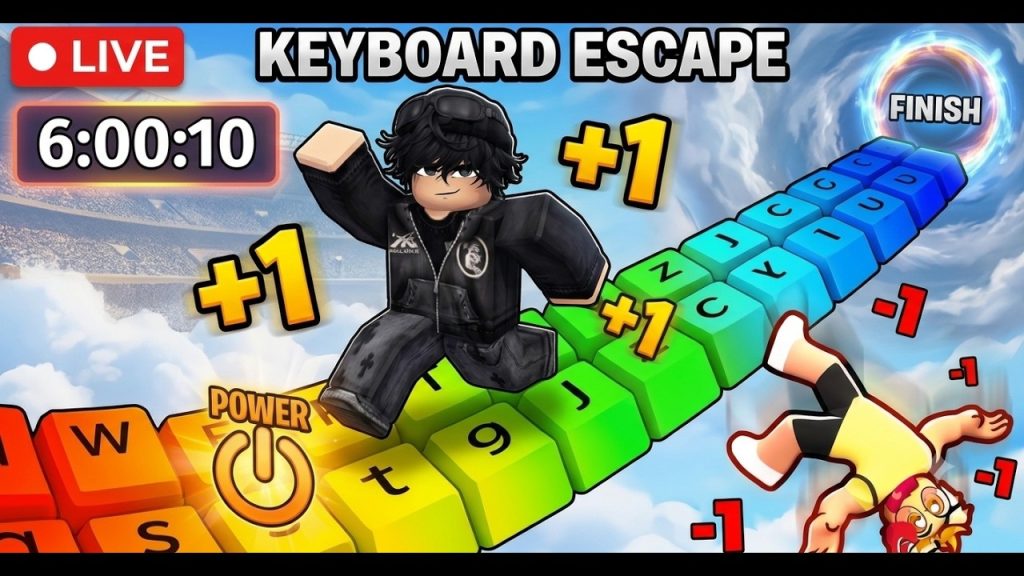 🔴LIVE NOW🔴  KEYBOARD ESCAPE LIVE GIVEAWAYS 🚨#roblox #keyboardescape #shorts #live