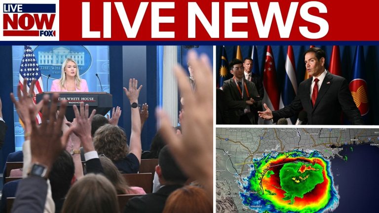 LIVE: White House briefing 11 ET, Rubio ASEAN Summit, Tracking Bertha, Trump announcement & more