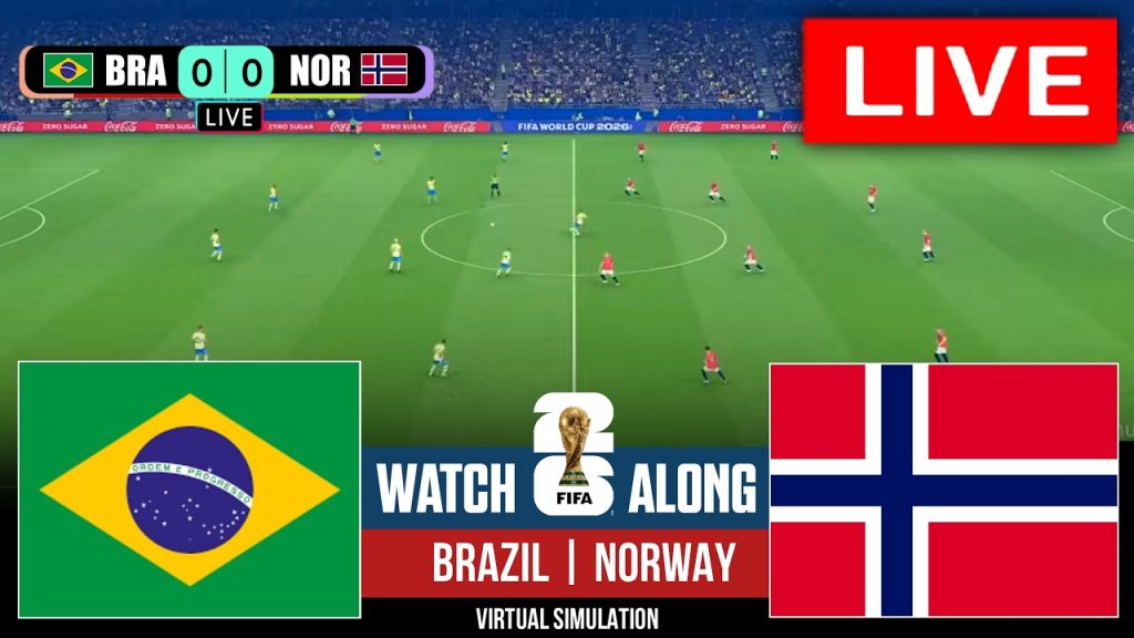 🔴Live : Brazil vs Norway  I Video Game Simulation I Full Match Live Stream