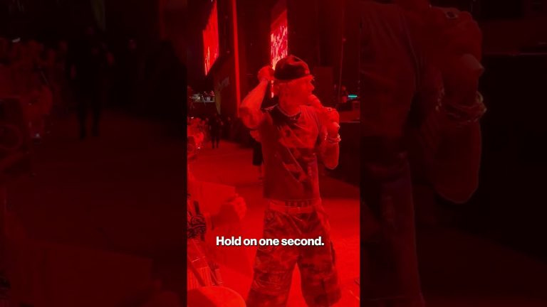 MGK spots 9-year-old fan with hilarious sign in front row #shorts