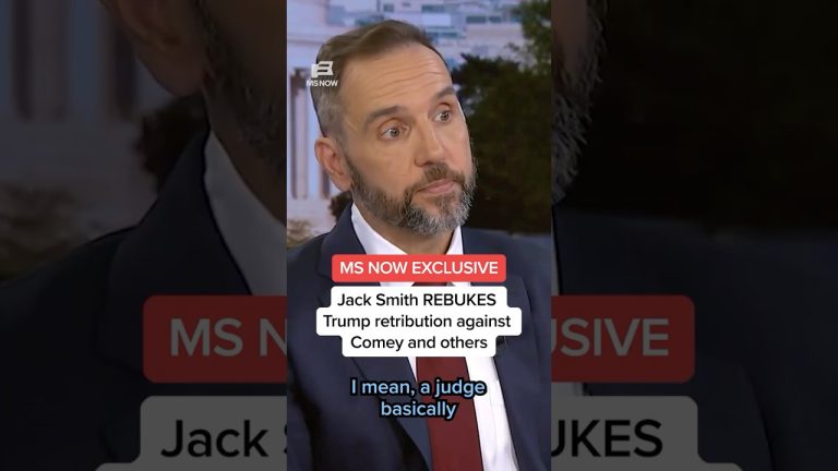 MS NOW EXCLUSIVE: Jack Smith REBUKES Trump retribution against Comey and others