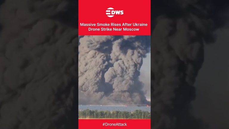 Massive Smoke Rises From Russian Warehouse After Reported Ukraine Drone Strike | DWS News | AH1C