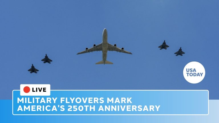 Military flyovers mark America’s 250th anniversary