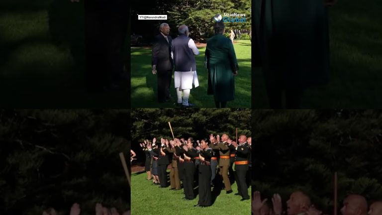 PM Modi receives a Māori ceremonial welcome in New Zealand | #shorts #modi #india #zealand