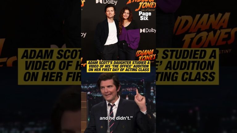 Adam Scott tells Jimmy Fallon about his daughter’s hilarious first day of acting class 😅 #shorts