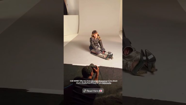 Gabriela Pelletier posted a video from Alysa Liu’s photoshoot for Harper’s Bazaar in her stories