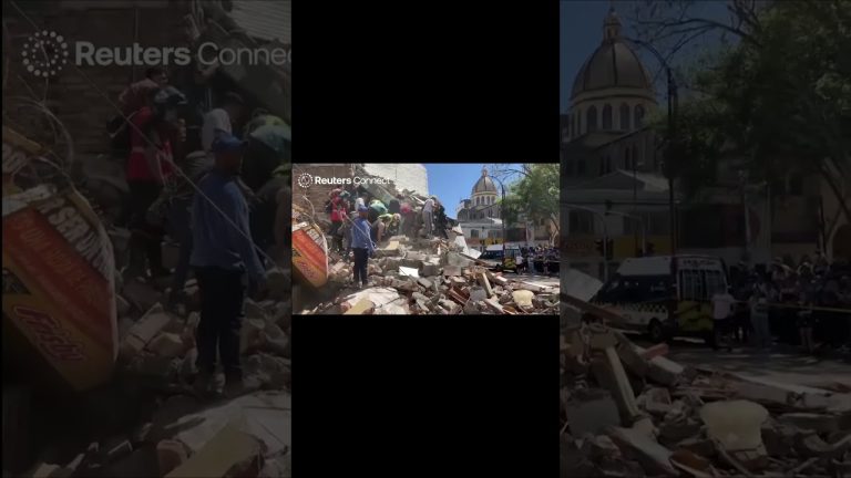 Rescue teams clear rubble after Colombia suffered one of the strongest earthquakes in history
