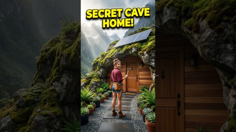 🪨🏡 SCARY CAVE TO LUXURY HOME 😱 | Incredible Hidden Getaway Transformation