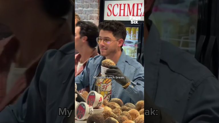 The Jonas Brothers took over PopUp Bagels to celebrate their “Burning Up Schmear” #shorts