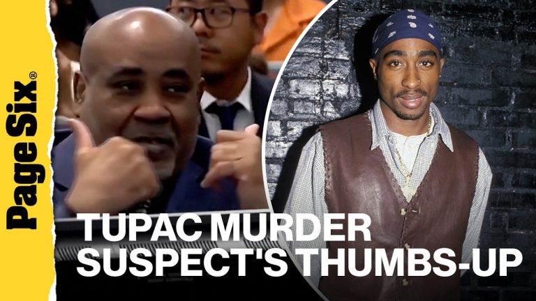 Tupac murder suspect flashes thumbs-up sign as witness testimony ends in trial