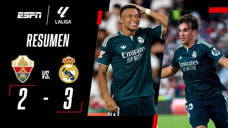 DE LA MANO DE MBAPPÉ Y ESPÍ, MADRID GANÓ Y ALCANZÓ AL BARCELONA | Elche 2-3 Real Madrid | RESUMEN