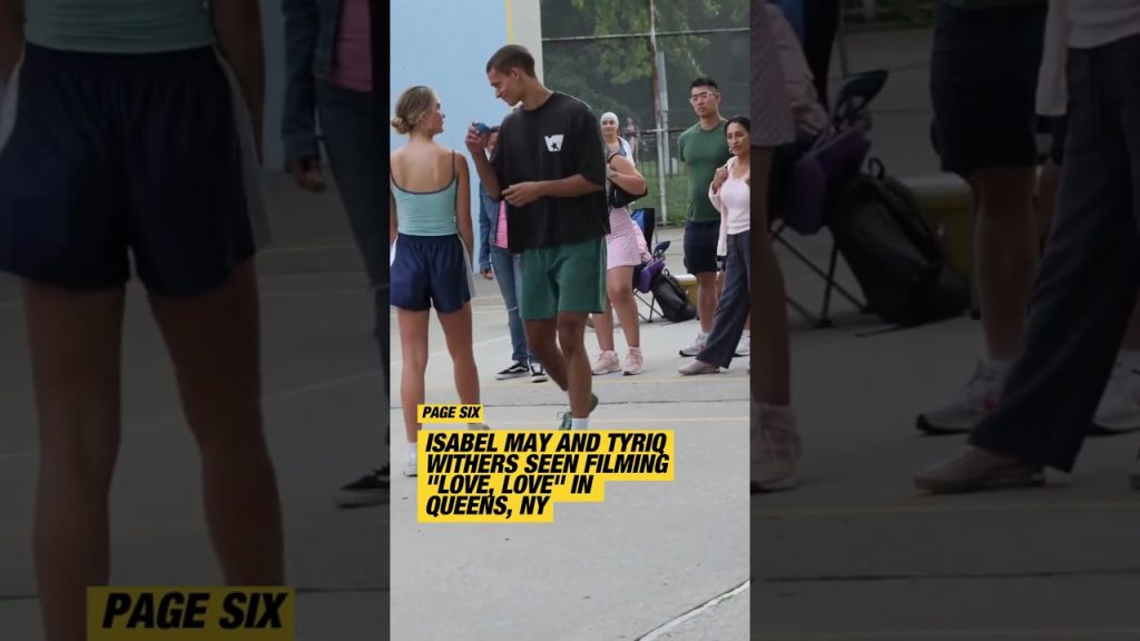 Isabel May and Tyriq Withers spotted on the “Love, Love” set in Forest Park, Queens 🎾 #shorts