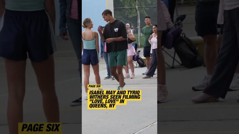 Isabel May and Tyriq Withers spotted on the “Love, Love” set in Forest Park, Queens 🎾 #shorts