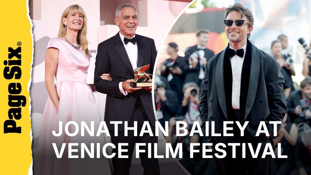Jonathan Bailey, George Clooney, Laura Dern and more stars at Venice Film Festival