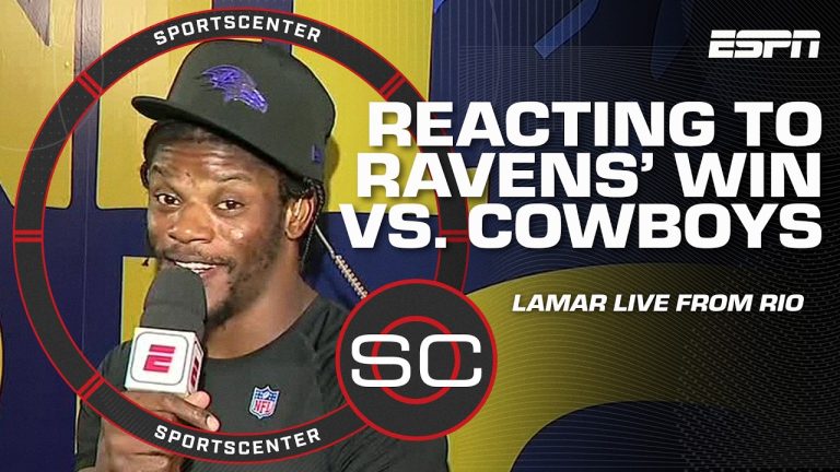 Lamar Jackson recaps the Ravens’ last-second win vs. Cowboys in Rio | SportsCenter