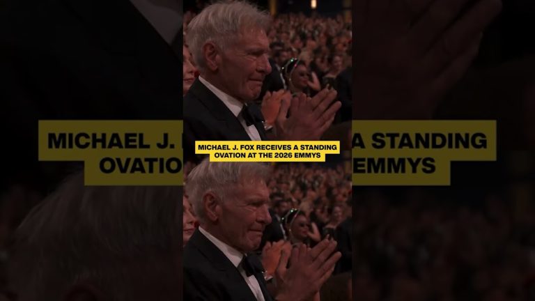 Michael J. Fox receives a standing ovation at the 2026 Emmys #shorts