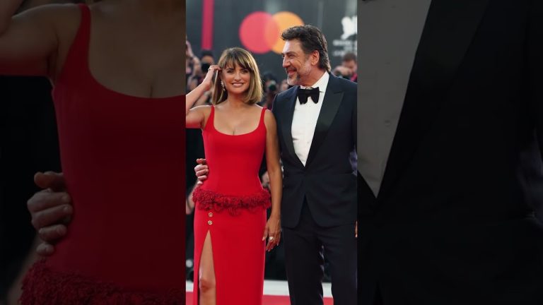 Penélope Cruz glowing alongside husband at the screening of Bunker at Venice Film Festival #shorts