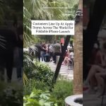 Customers Line Up At Apple Stores Across The World For Foldable iPhone Launch