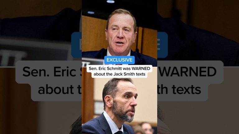 EXCLUSIVE: Sen. Eric Schmitt was WARNED about the Jack Smith texts