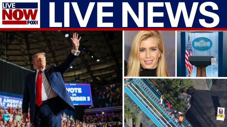 LIVE NEWS: Trump rallies in Alaska, WH press briefing, Six Flags roller coaster death & more