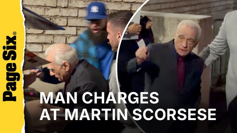 Man charges at Martin Scorsese while approaching fans