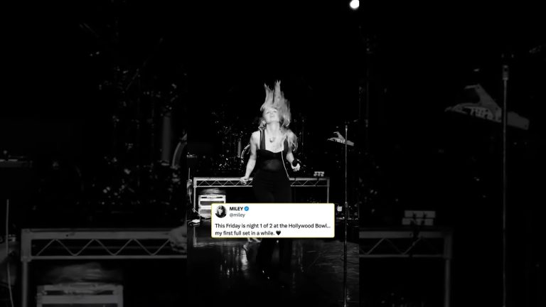 Miley Cyrus is counting down the days until her two-night concert at the Hollywood Bowl. 🖤 #shorts