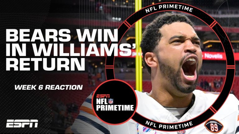 NFL Week 6 Reaction 🏈 Caleb Williams returns to Bears, Steelers win in OT | NFL Primetime
